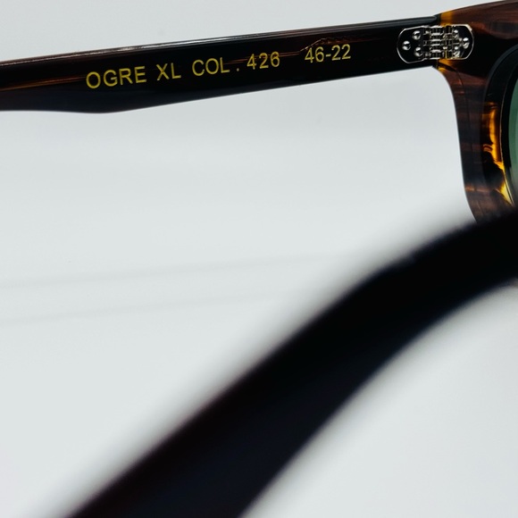 Lesca Tortoiseshell Green Lens Men’s Sunglasses - Picture 9 of 10